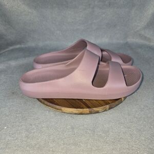 Bombas Mauve Pink Dual-Strap Slide Sandals